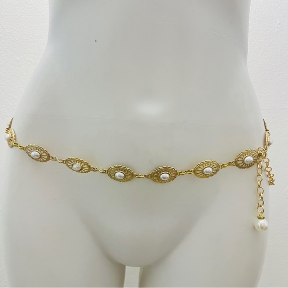Vintage Style Layered Gold Chain Belt Dress Sweater Belt Womens Accessories main image 6